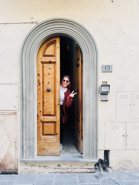 A door on Via Roma, Chianti in the historic heart of Greve